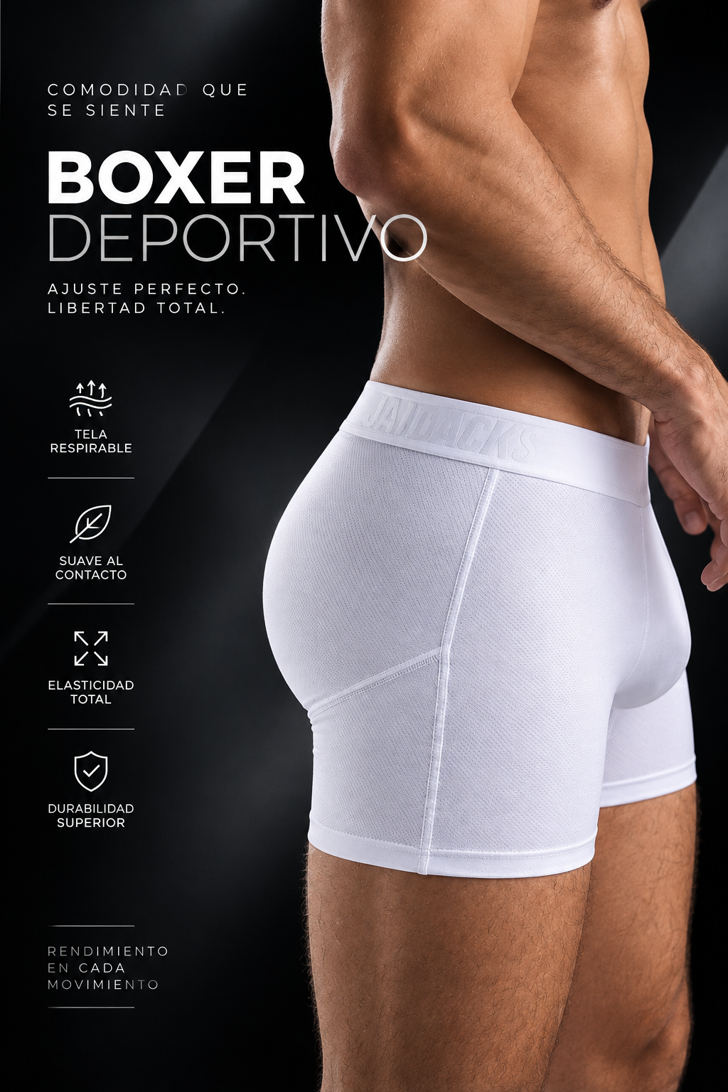 Opción de 2 bóxers Jaidacks: blanco